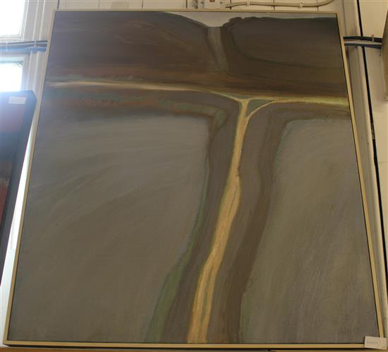 Large Ann de Geus landscape oil